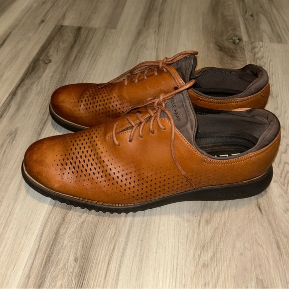 Cole Haan Tan Leather Oxfords - Picture 3 of 7